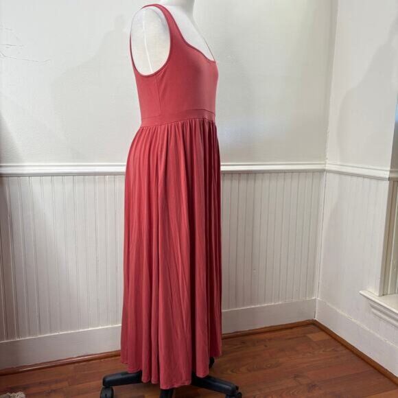 Aritzia Wilfred L Market Tank Dress Scoop Neck Milk Maid Stretch Pockets Summer - Picture 4 of 14